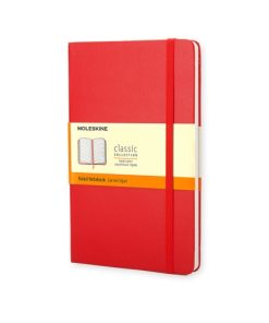 Записная книжка Moleskine Classic, в линейку, в твердой обложке, красная
