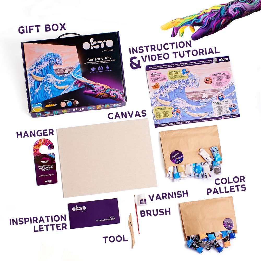 Набор для творчества 3D картина “Большая волна в Канагаве” - Image 3