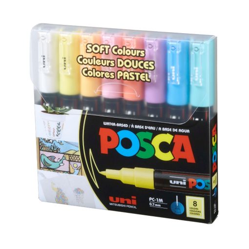 Набор маркеров Posca Soft colors, 0.7mm, 8 шт.