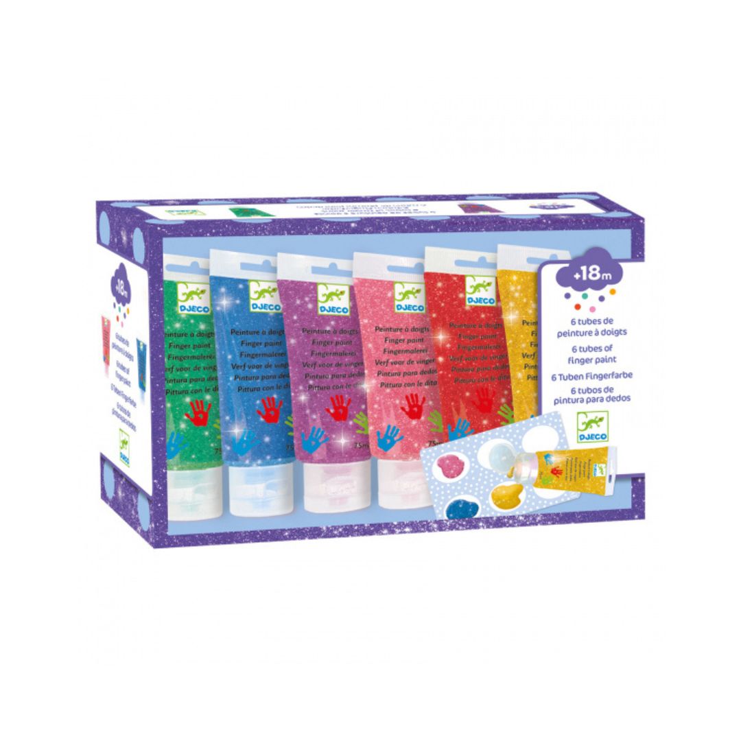 Пальчиковые краски с блестками