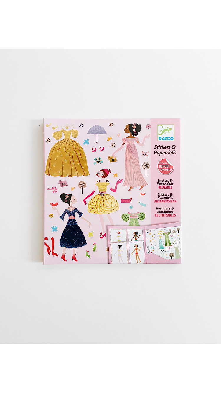 Наклейки и бумажные куклы "Платья для всех сезонов" (DJ09690)