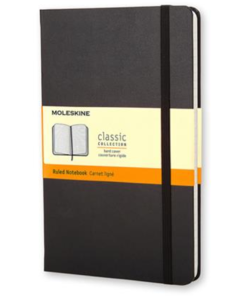Карманный блокнот Moleskine в линейку, в твердой обложке, черный