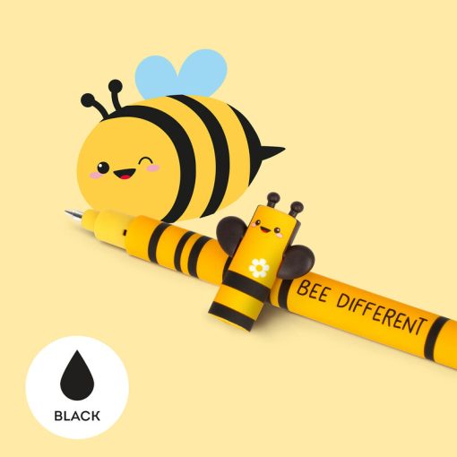 Гелевая стираемая ручка «Bee», черная - Image 3