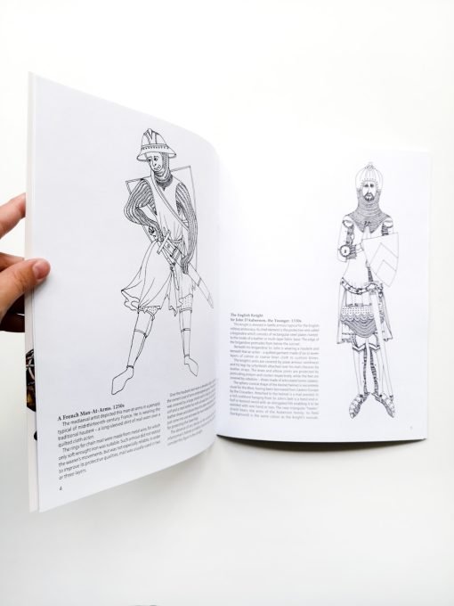 Military Costume in Mediaeval Europe. A colouring book with commentaries - Image 2