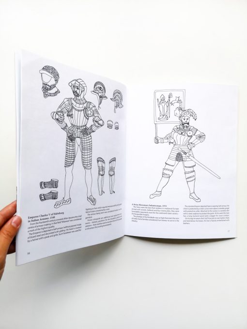 Military Costume in Mediaeval Europe. A colouring book with commentaries - Image 5