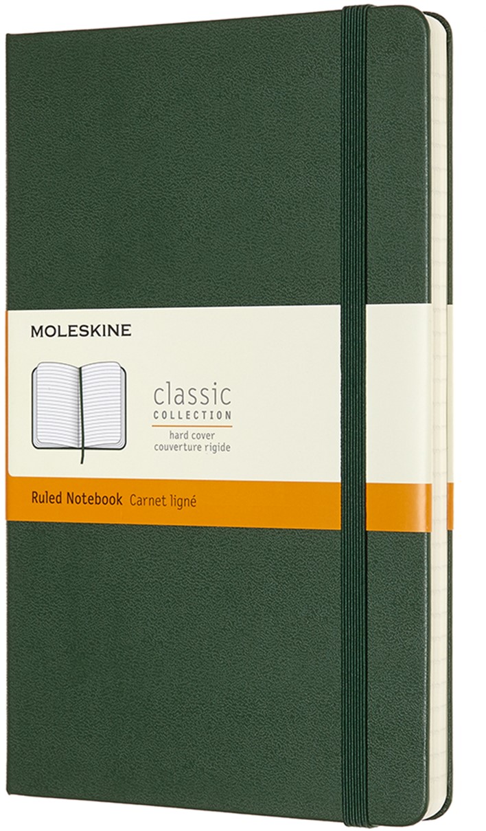 Блокнот Moleskine Classic в линейку, в твердой обложке, миртовый зеленый