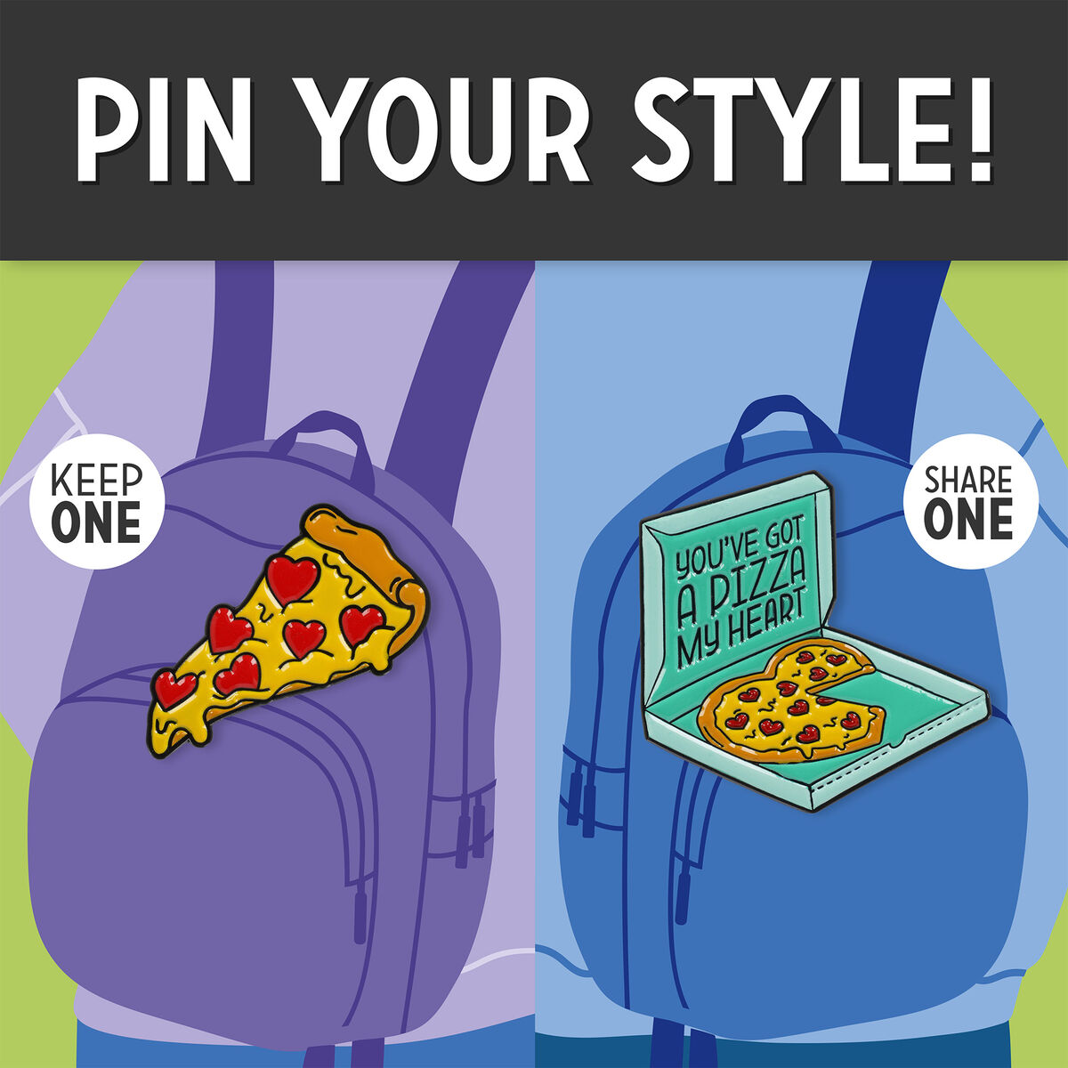 Набор металлических значков "Pizza" - Image 3