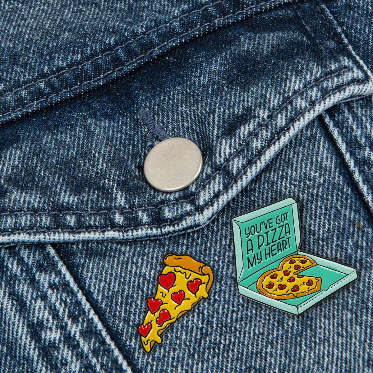 Набор металлических значков "Pizza" - Image 2
