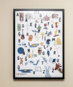 Плакат - латышский алфавит