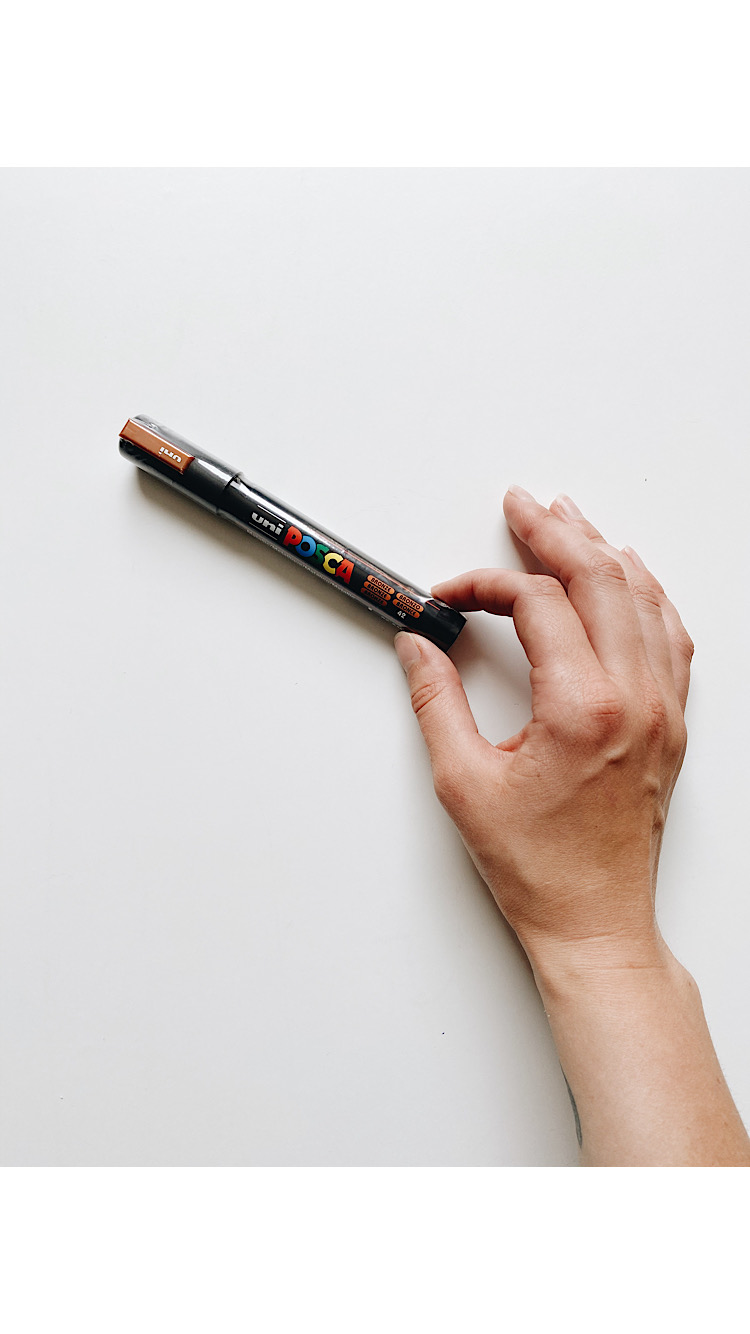 Маркер Posca 1.8-2.5мм, бронзовый