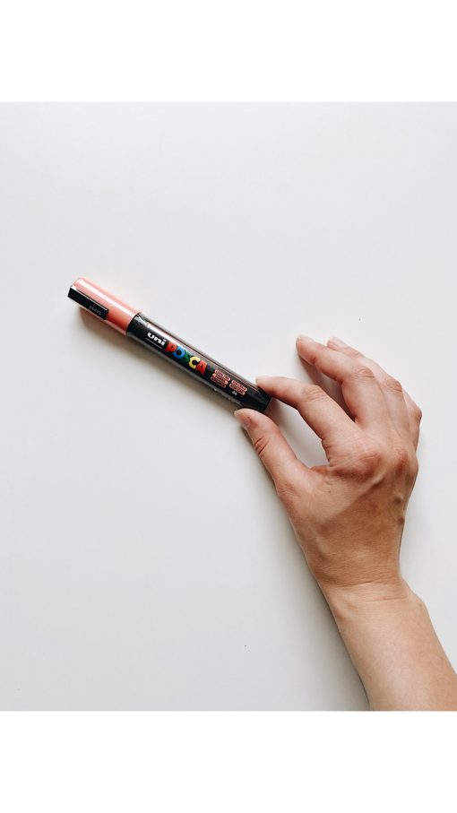 Маркер Posca 1.8-2.5мм, кораллово-розовый