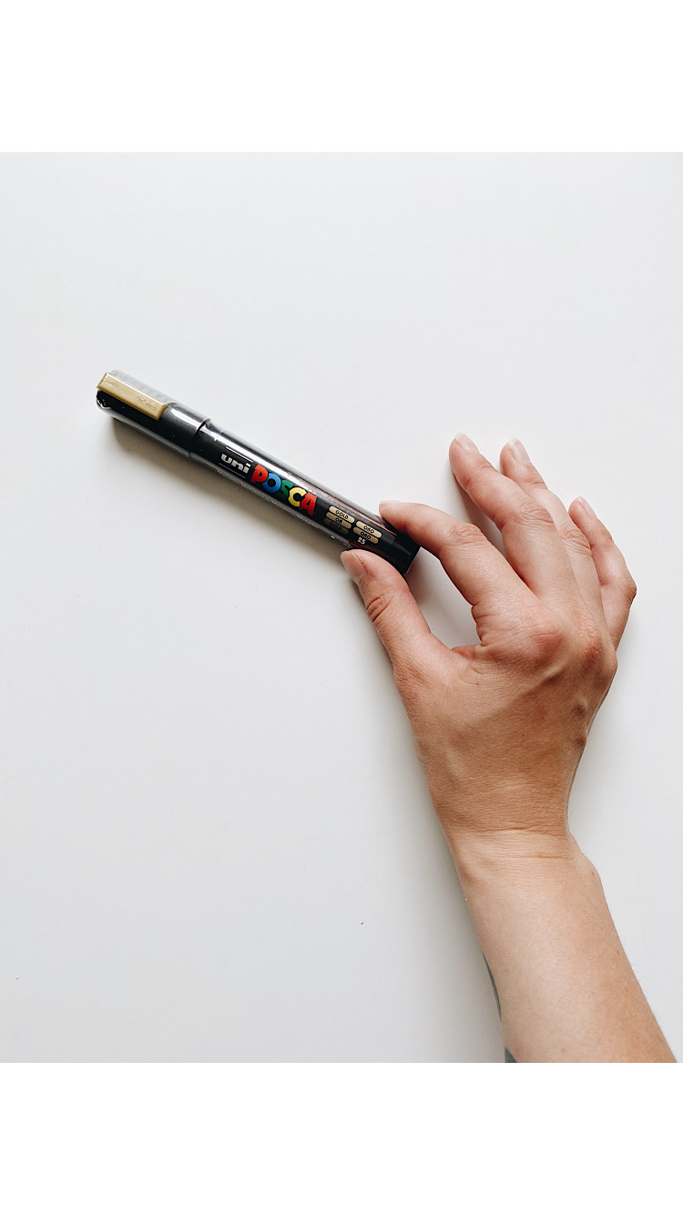 Маркер Posca 1.8-2.5мм, золотой
