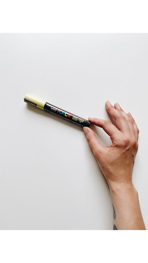 Маркер Posca 1.8-2.5мм, солнечно-желтый