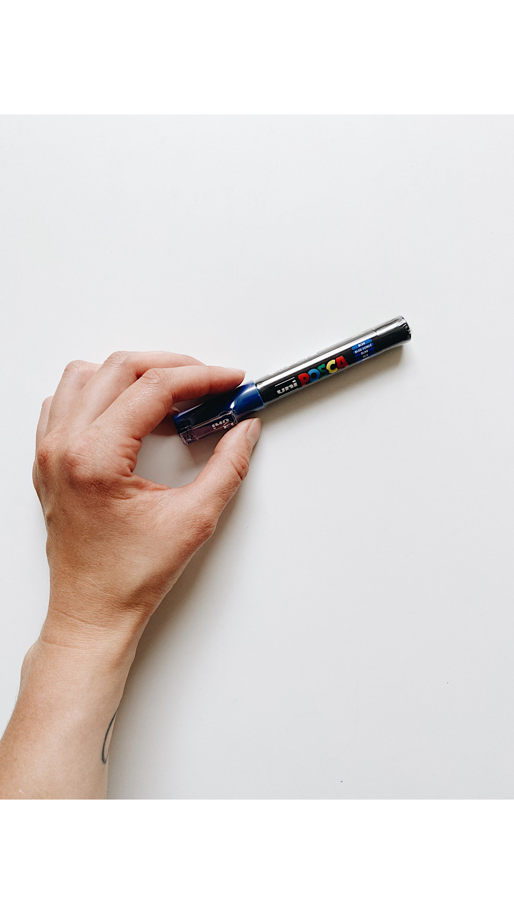 Маркер Posca 0.7мм, синий