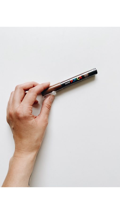 Маркер Posca 0.7мм, коричневый