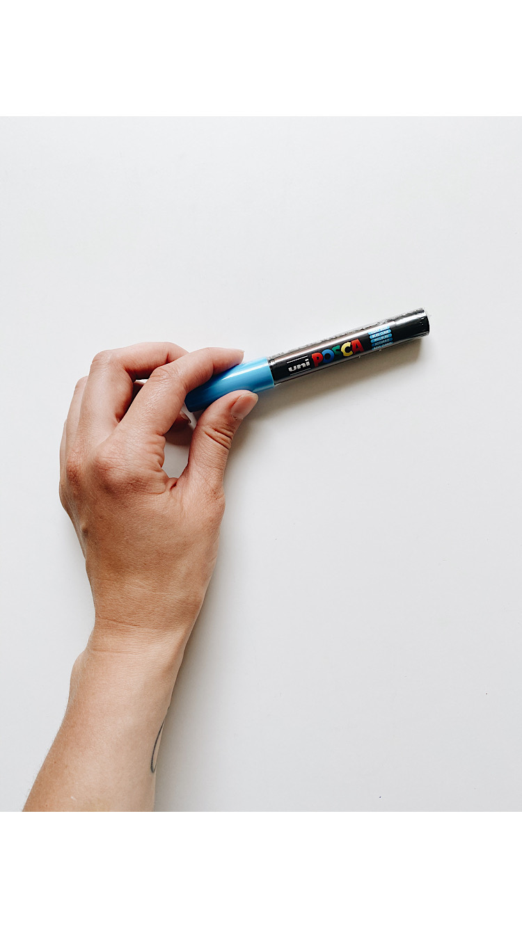 Маркер Posca 0.7мм, голубой