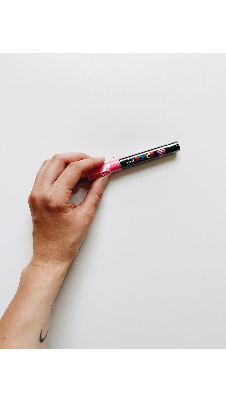 Маркер Posca 0.7мм, розовый