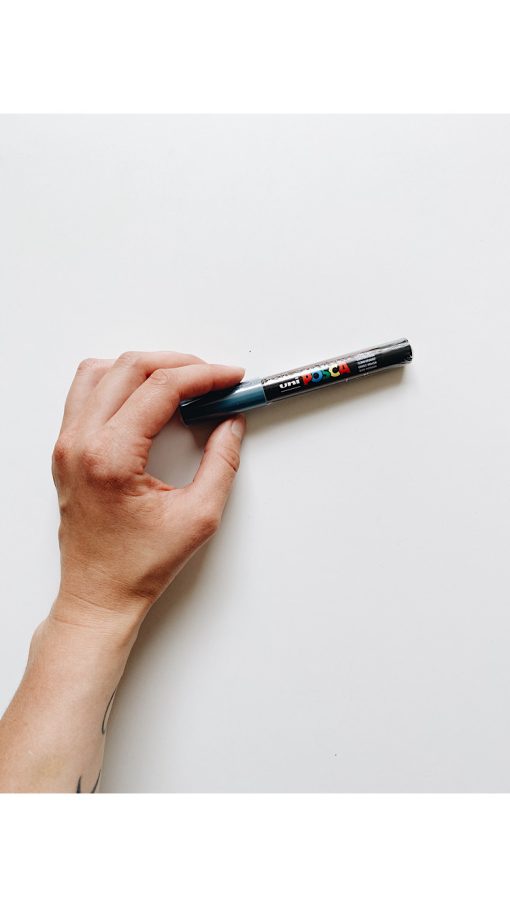 Маркер Posca 0.7мм, сланцево-серый