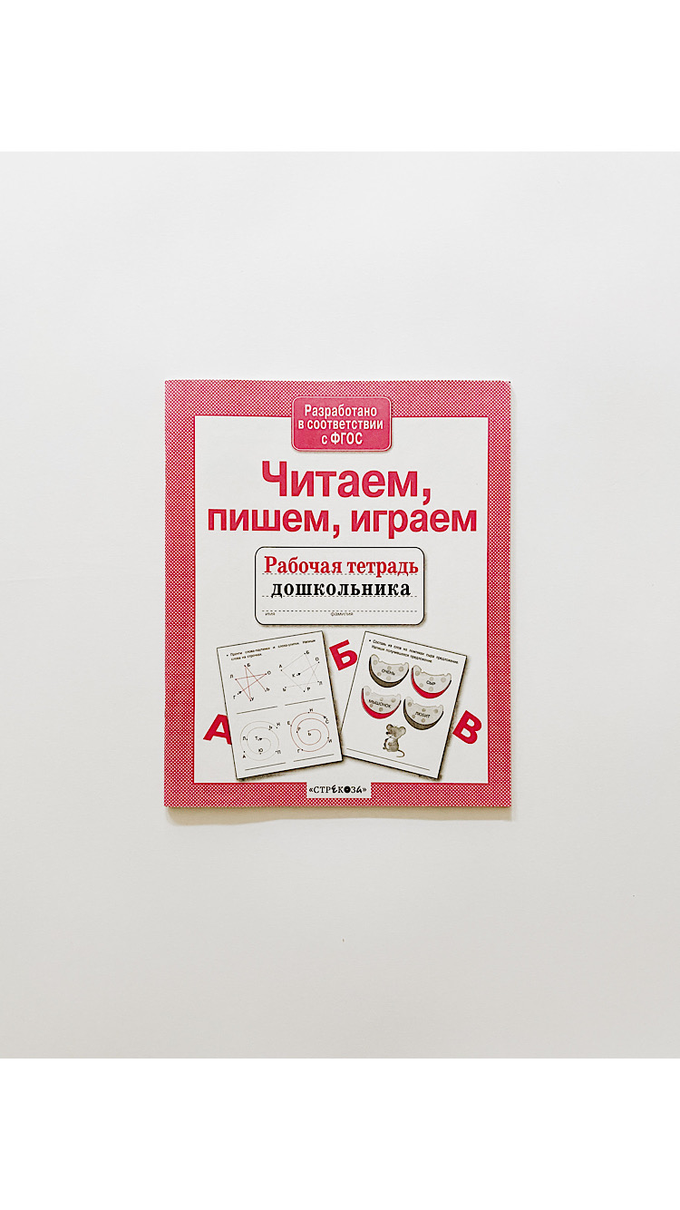 Рабочая тетрадь дошкольника. Читаем, пишем, играем.