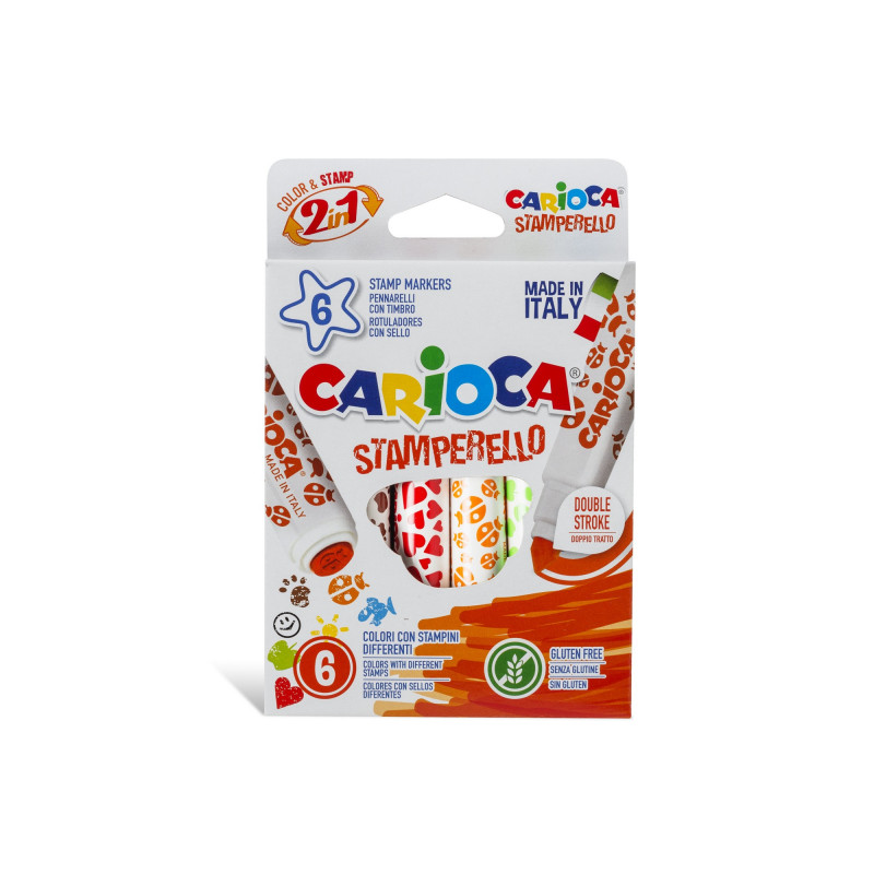 Фломастеры со штампами, 6 шт.